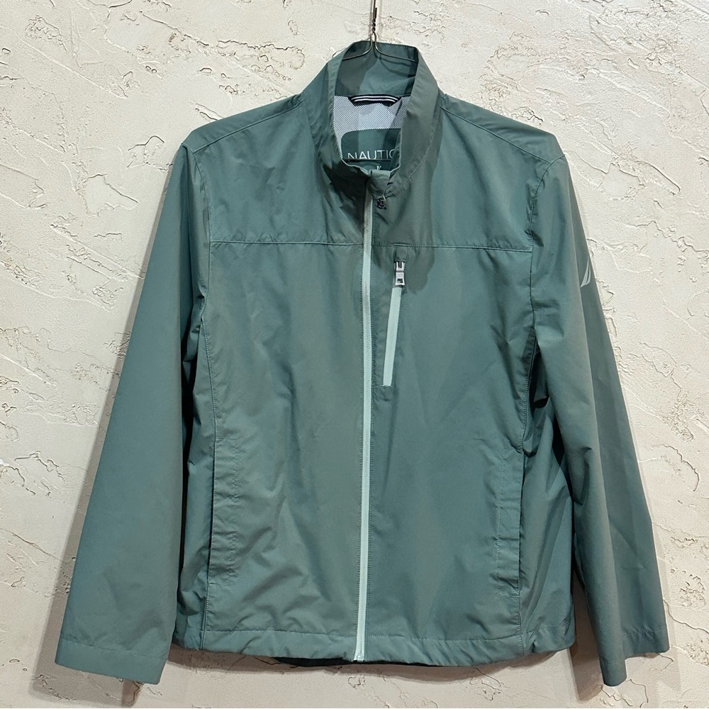 Nautica Golf Men's Green Lightweight Water Resistant Windbreaker Jacket sz M